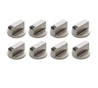 Kueohse Four, 6 mm Bouton en alliage Interrupteur de four universel Bouton de cuisinière à gaz argenté, convient pour four, cuisinière à gaz