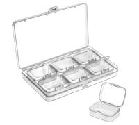 Kueohse Grande Boîte de Rangement pour Perles avec 6 Petites Boîtes Encastrées, Petits Organisateurs de Perles et Étuis de Rangement en Plastique, Boîtes de Rangement