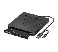 Kueohse Graveur de CD Externe Portable, Graveur DVD, USB 3.0 +/-RW, Lecteur DVD/CD-ROM Fin pour Ordinateur Portable et de Bureau.