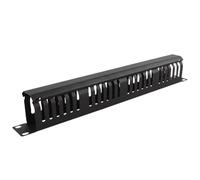 Kueohse Grille de Câbles Réseau 1U à Horizontal pour Baie Serveur 19 Pouces, 24 Emplacements, Goulotte Métallique avec Couvercle