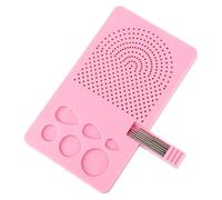 Kueohse Guide Quilling Board Planche à Tricoter Portable Quilling Grille de Papier Guide Disque D'Enroulement avec Épingles Boîte de Rangement Rose