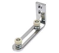 Kueohse Guides de Plancher de Porte de Grange, Support de Cadre de Plancher Inférieur avec Roulements Lisses et Silencieux, Support Coulissant à Rouleaux Réglable