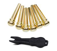 Kueohse Guitar Broches De Pont 6pcs En Cuivre Endpin 6 Peignes Avec PiÈCes De Rechange De Guitare Acoustique ÉLectrique