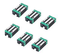 Kueohse HGH20CA Rail Linéaire HGH20CA Bloc de Glissement à Roulement Carré pour Guide Linéaire CNC HGR20 Haute Assemblée 6 Pièces