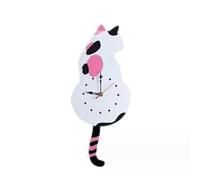 Kueohse Horloge Murale à Pendule de, Horloge de Chat, Horloge de Chat avec Queue Mobile, Balancement de Chat, Horloges Murales Amusantes et Fantaisistes Faciles à Utiliser