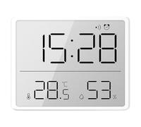 Kueohse Horloge Murale Numérique Fine - Horloge de Cuisine Électronique avec Alarme LCD, Affichage de la Température et de L'Humidité - Multifonctionnelle