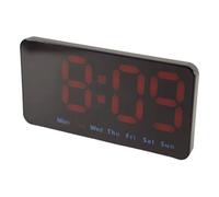 Kueohse Horloge murale numérique, horloge numérique 9 LED, grand écran 12/24 heures, grands chiffres, petite horloge murale silencieuse, , facile à utiliser, 21,5 x 3 x 11 cm (rouge)