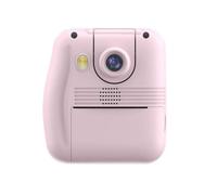 Kueohse Imprimante Portable à Objectif Rabattable pour Enfants, Papier Thermique, Autocollants, Mini Imprimantes, Multifonction, Numérique, Reflex, Rose