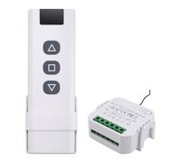 Kueohse Interrupteur de Rideau Aveugle Tuya Smart Life WiFi 433Mhz avec TéLéCommande pour Commande de Volet Roulant éLectrique, 1RC 1RE