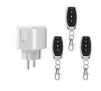 Kueohse Interrupteur Télécommandé Sans 433 MHz Mini Prise EU 220V 16A pour Ventilateurs et Lampes, Économie D'Énergie