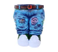 Kueohse Jeans Fleur Pot de Plante Décoratif Pot de Fleur Décoration de Table Statue Jardinière Pot de Fleur Pot de Plante Facile à Installer B