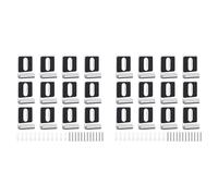 Kueohse Kit de 24 Supports de Miroir en Métal, Clips de Suspension de Miroir avec Vis, pour Mural, Affichage de Carreaux de Miroir Sans Cadre
