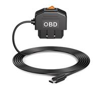 Kueohse Kit de Câblage pour Caméra de Tableau de Bord USB C avec Câble d'alimentation OBD, Protection Basse Tension, Surveillance du Stationnement 24h/24