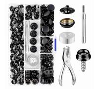 Kueohse Kit de Fixation pour Bouton-Pression sur Toile, 2 Pièces, Outil de Réglage, en Acier Inoxydable de Qualité Marine, Douille de 3/8 Po, pour Bateau A