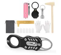 Kueohse Kit de Test de Pièces, Testeur de Pièces de Poche, Marteau, Loupe, Capuchon en Silicone, Pied à Coulisse, Pince à Pièces, Porte-Clés Magnétique