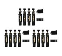 Kueohse Kit de Valve de Dégonflage de Pneu à Arrêt Automatique Réglable (10-30 PSI) 12 Pièces Outil de D'Air de Pneu à Visser pour Véhicules Moto