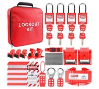 Kueohse Kits de Verrouillage et D'Étiquetage Électriques, 57 Kits de Verrouillage et D'Étiquetage avec Loquets de Disjoncteur, Étiquette, Prise de Verrouillage pour Kit -