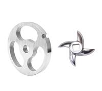 Kueohse Lame de Disques de Plaque de Hachoir pour Mixeur Kitchen Aid Accessoire de Couteau de Hachoir à Viande de Type 12