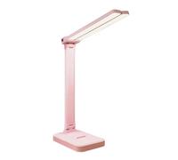 Kueohse Lampe de Bureau LED 3 Niveaux D'Intensité Variable Tactile Veilleuse Rechargeable USB Protection des Yeux Lampe de Bureau Pliable Rose