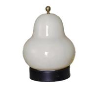 Kueohse Lampe de Table en Verre en Forme de Poire Adaptée pour Chevet, Chambre à Coucher, Bureau, Salon, Veilleuse Décorative, Décoration D'Intérieur, Crème