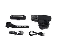 Kueohse Lampe de Velo et Lampe Arriere Rechargeable de USB pour Le Velo Lampe de Poche et Arriere Super Brillante Phare de LED Feu Arriere aux eclaboussures Facile a Installer