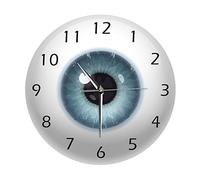 Kueohse Le Globe Oculaire avec Contact de Beauté Pupille Core Vue Vue Ophtalmologie Muet Horloge Murale Magasin Optique Nouveauté Montre Murale