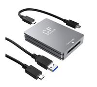 Kueohse Lecteur de Carte CFexpress Type B USB3.2 Gen2 10 Gbit/S Adaptateur de Carte Mémoire CFexpress Reader avec Câble USB C vers USB C/A