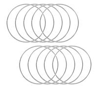 Kueohse Lot de 10 anneaux en métal argenté - Couronne de fleurs - Créations en macramé - Pour bricolage