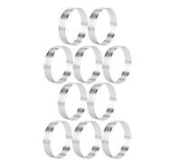 Kueohse Lot de 10 anneaux ronds de 12 cm avec trous en acier inoxydable pour aux fruits, quiche, gâteau, mousse, moule de cuisine