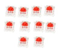 Kueohse Lot de 10 claviers mécaniques en plastique pour clavier rouge cerise 3 broches MX RGB