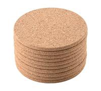 Kueohse Lot de 10 dessous de verre en liège - Absorbants et réutilisables - 90 mm, 5 mm