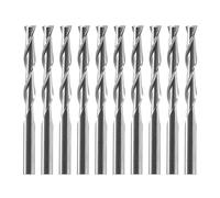 Kueohse Lot de 10 forets hélicoïdaux à double flûte 1/8" 3,175 mm en métal dur Cnc 22 mm