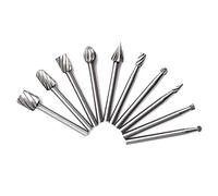 Kueohse Lot de 10 forets rotatifs en carbure de tungstène HSS 1/8 (3 mm) Outils de sculpture du bois