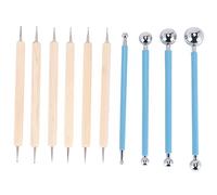 Kueohse Lot de 10 outils de poinçonnement pour peinture Mandala Rock Argile Céramique Gaufrage Art