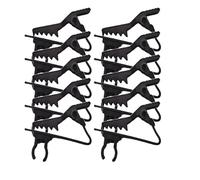 Kueohse Lot de 10 Pinces pour Microphone Cravate en Métal Noir de Haute Qualité pour Collier de Serrage