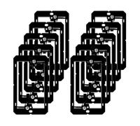 Kueohse Lot de 10 Plaques Murales Simples pour Boîtier Basse Tension, Support de Encastré Basse Tension pour Réseau, Coaxial, Haut-Parleur