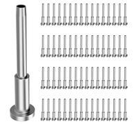 Kueohse Lot de 100 Câbles Invisibles pour Garde-Corps, Tendeur de Câble de 1/8 Po, Récepteur pour Poteaux en Bois/Métal de 2 X 2 Po