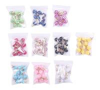 Kueohse Lot de 100 pendentifs en verre - 10 couleurs - Boucles d'oreilles - Fabrication de pour la fabrication de colliers, de bracelets, de colliers et de bracelets