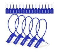 Kueohse Lot de 1000 sceaux de manipulation en plastique pour extincteur, étiquettes de sécurité, sceaux, numérotés, attache-câbles, étiquettes, bleues, faciles à utiliser