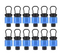 Kueohse Lot de 12 bouchons d'extrémité d'irrigation goutte à goutte 1/2" - Raccord universel - Compatible avec les bandes goutte-à-goutte de 16 à 17 mm