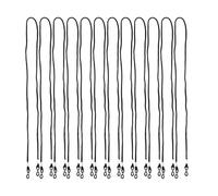 Kueohse Lot de 12 cordons en nylon pour lunettes, lunettes de soleil, lunettes de soleil, colliers - Noir, Noir , taille