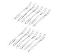 Kueohse Lot de 12 fourchettes à dessert, mini fourchettes à salade, fourchettes à fruits, fourchettes à dégustation, fourchettes à cocktail