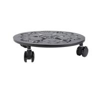 Kueohse Lot de 12 grands supports de plantes en métal avec roulettes rondes