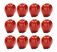 Kueohse Lot de 12 pommes de fruits en forme de pommes artificielles, simulation réaliste, pommes rouges, décoration de maison pour nature morte, décoration de cuisine