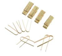 Kueohse Lot de 120 mini pinces en bambou, 4 pinces jetables, mini pinces à toast jetables respectueuses de l'environnement