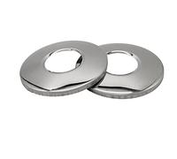 Kueohse Lot de 2 Accessoires D'Écusson D'Échelle de Piscine Plaques D'Écussons en Acier Inoxydable pour Main Courante de Piscine, Couvertures de Main Courante de Piscine pour Piscine Creusée