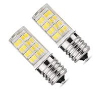 Kueohse Lot de 2 Ampoules LED E17 4W à Intensité Variable pour Four à Micro-Ondes, LumièRe du Jour 6000K 40W éQuivalent HalogèNe, Ampoule LED E17 en CéRamique