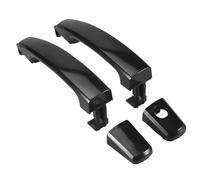 Kueohse Lot de 2 cache-poignées de porte avant gauche et droite avec trou de clé, noir brillant ABS pour Captiva Sport/Aveo/