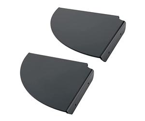 Kueohse Lot de 2 éTagèRes d'angle Flottantes en Acrylique pour Mural, éTagèRe de Douche, éTagèRes d'angle Suspendues, Affichage Mural (Noir)