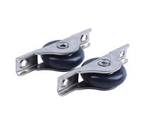 Kueohse Lot de 2 poulies en nylon à essieu unique pour fenêtre